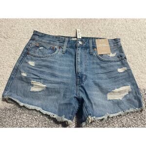 NWT Madewell Women's Size 26 Relaxed Denim Shorts Renfield Wash